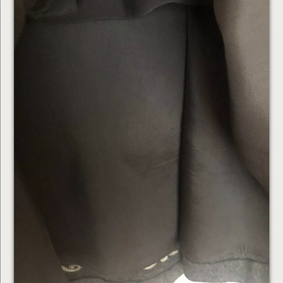 Boden Embroidered Wool Blend Skirt large gray & cream - Picture 5 of 6